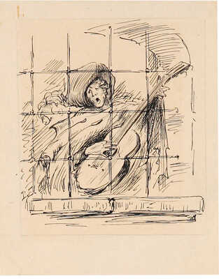 Бехтеев Владимир Георгиевич. Лот из 13 листов (семь листов двухсторонние) с иллюстрациями к кн.: Ирвинг В. Рассказы и легенды (М.; Л.: Детская литература ЦК ВЛКСМ, 1939)